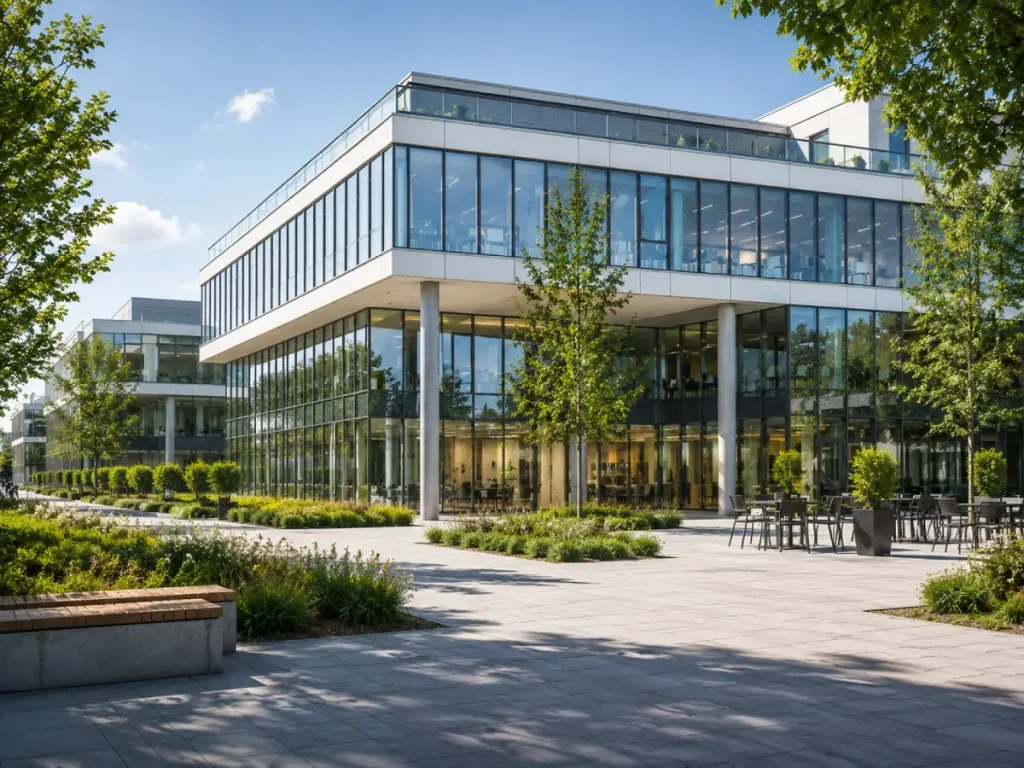 Modernes Gewerbecampus-Gebäude in Ludwigsburg