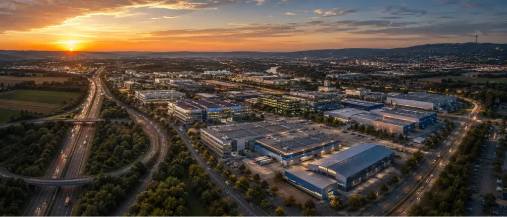 Wirtschaftsstandort Ludwigsburg aus der Luft