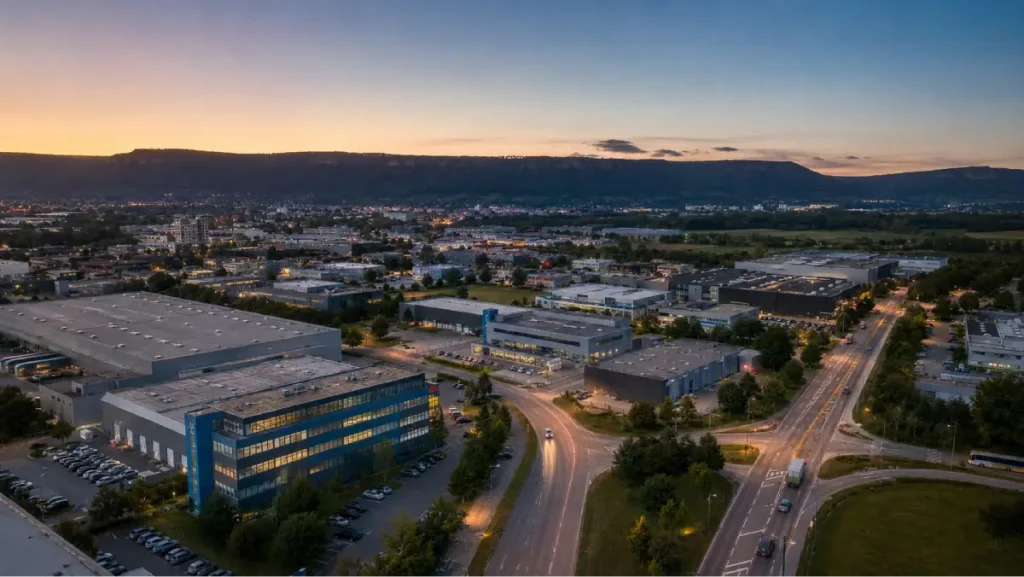Wirtschaftsstandort Reutlingen aus der Luft