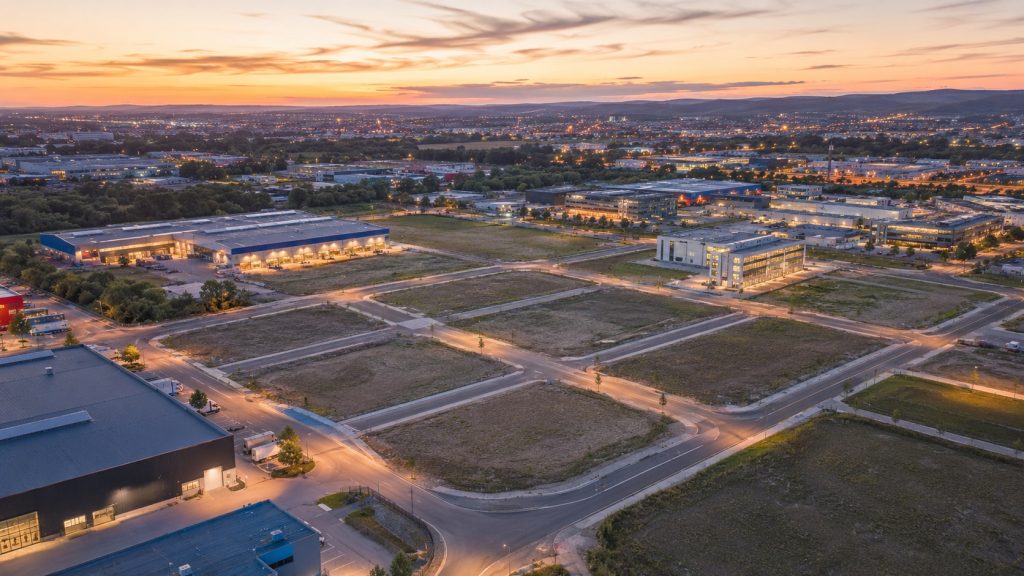 Gewerbegrundstücke in Ludwigsburg aus der Luft