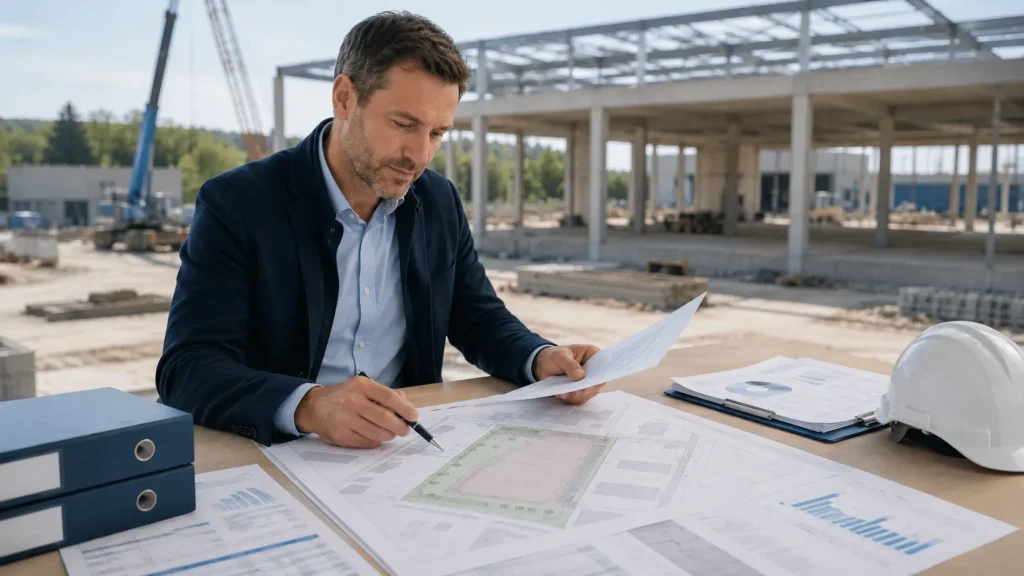 Baurecht und Genehmigung für den Hallenbau prüfen