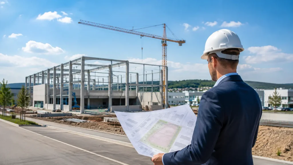 Gewerbehalle bauen in der Region Stuttgart, Halle im Bau