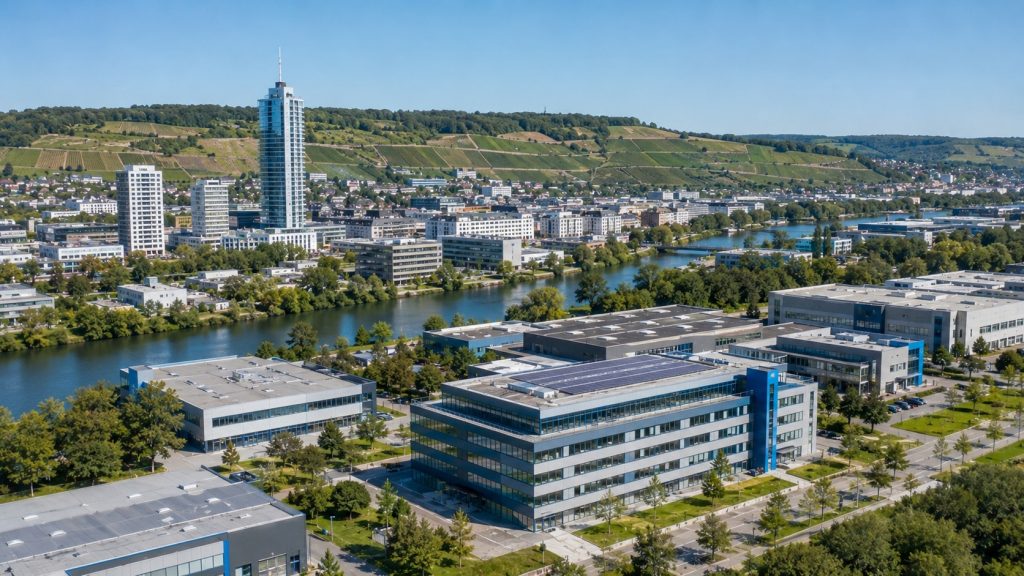 Gewerbe- und Innovationsstandort Heilbronn aus der Luft