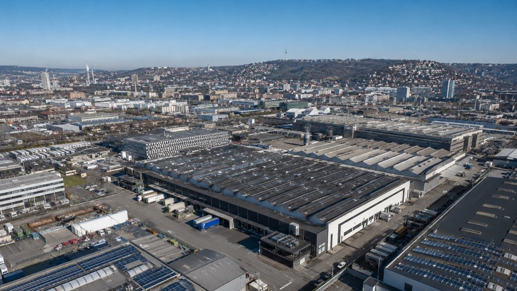 Industrieimmobilien in Stuttgart aus der Luft