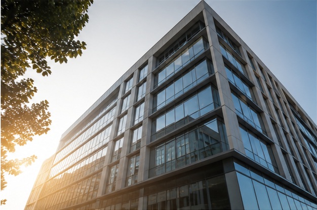 Hochwertige Gewerbeimmobilie verkaufen mit moderner Architektur und Glasfassade
